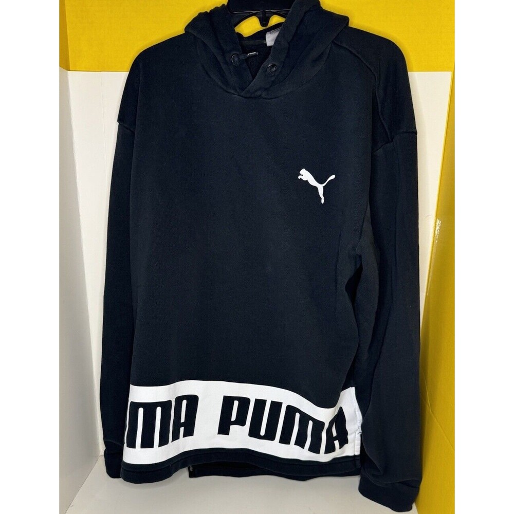 Puma Black Hoodie XL Logo At bottom